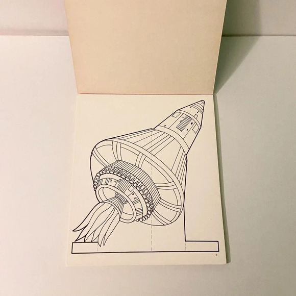 Vintage Buki Ltd Space 12 Pictures Colour and  Cut Out Activity Book - Picture 8 of 12